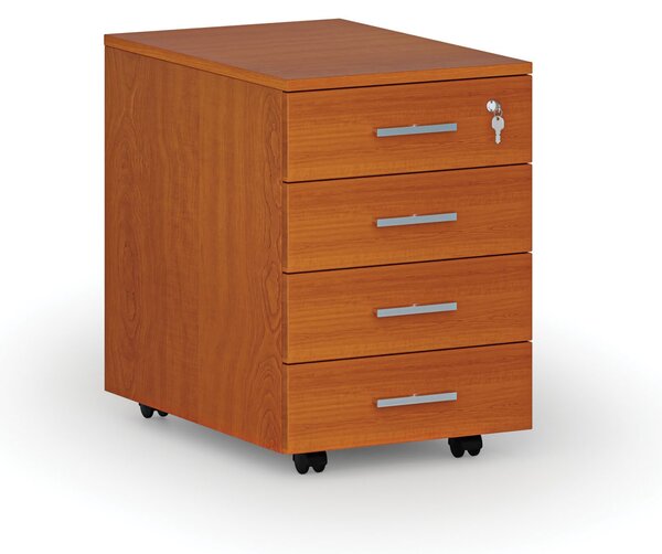 Kancelářský mobilní kontejner PRIMO WOOD, 4 zásuvky, třešeň