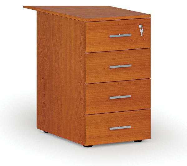 Kancelářský přístavný zásuvkový kontejner PRIMO WOOD, 4 zásuvky, třešeň