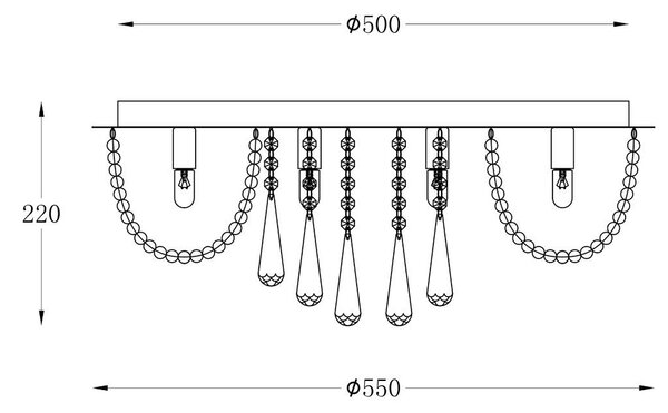 Zuma Line 19157L přisazené stropní svítidlo SENSI | 25W G9