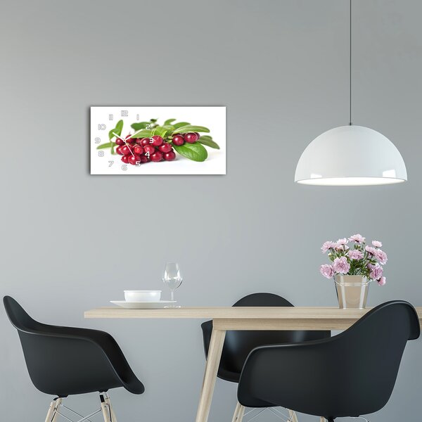 Moderní skleněné hodiny na stěnu Brusinka pl_zsp_60x30_f_55879289