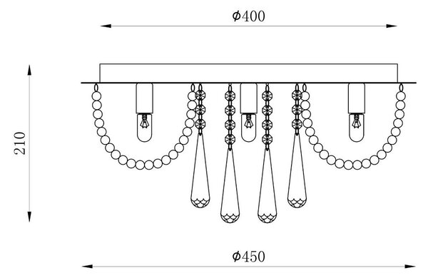 Zuma Line 19157M přisazené stropní svítidlo SENSI | 25W G9