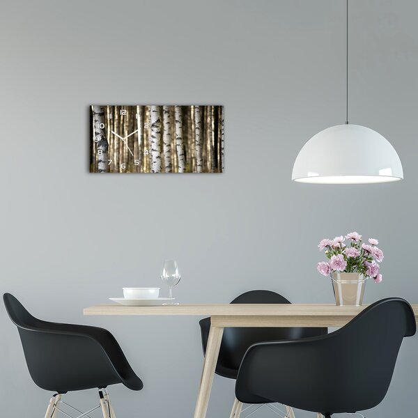 Moderní skleněné hodiny na stěnu Břízy pl_zsp_60x30_f_56871841
