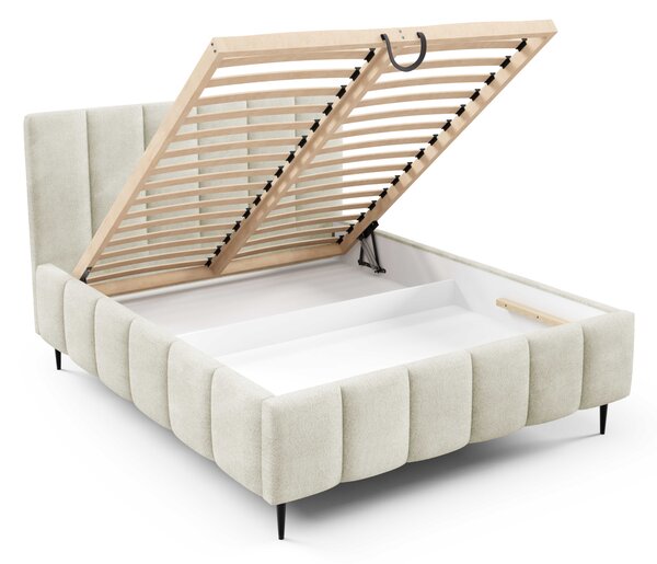 Manželská čalouněná postel 140x200 SERAFINA LEG - ecru 1