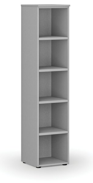 Kancelářský regál PRIMO GRAY, 400 x 420 x 1781 mm, šedá