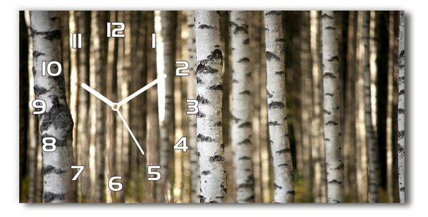 Moderní skleněné hodiny na stěnu Břízy pl_zsp_60x30_f_56871841