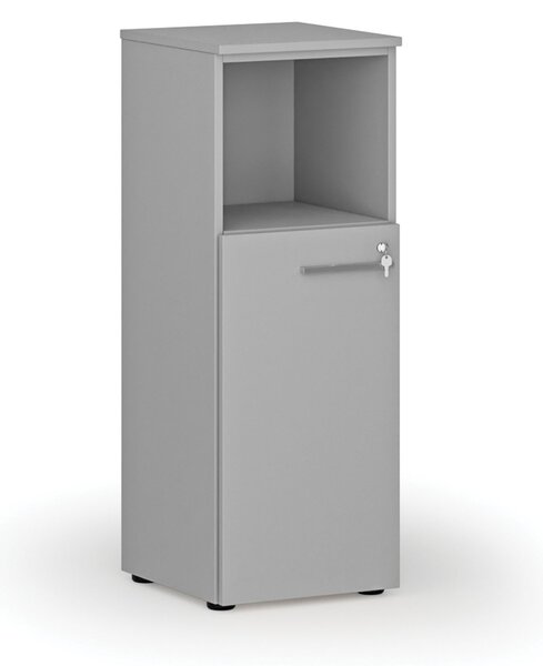 Kombinovaná kancelářská skříň PRIMO GRAY, 400 x 420 x 1087 mm, šedá