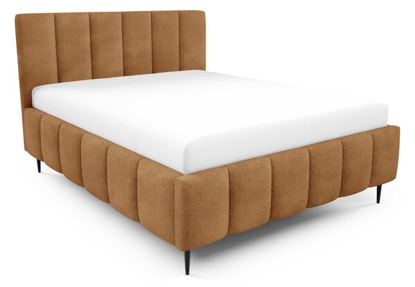 Manželská čalouněná postel 140x200 SERAFINA LEG - koniak