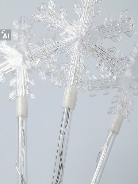Sinsay - Sada zapichovacích LED zahradních světel s motivem hvězdičky 3 pack - krémová