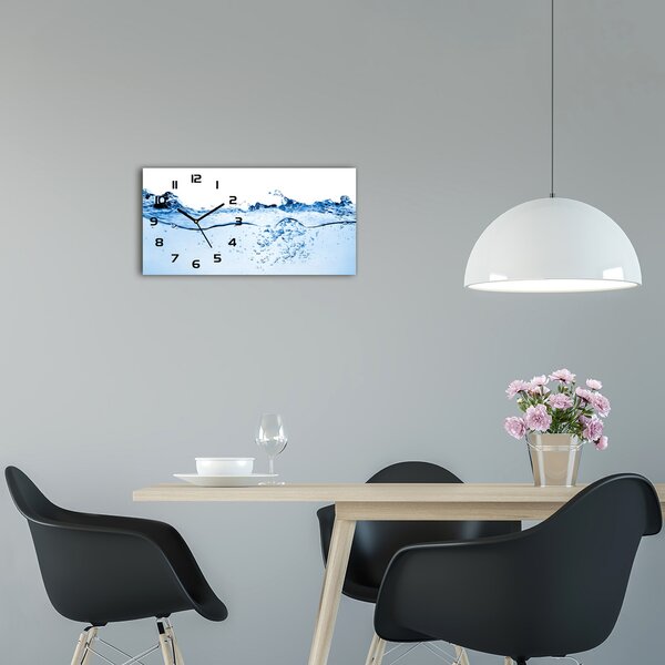 Moderní skleněné hodiny na stěnu Voda pl_zsp_60x30_f_57954146