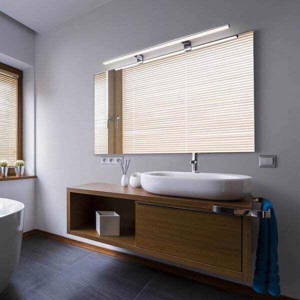 Helestra Gaia LED osvětlení zrcadla ovladač 99cm, stmívatelný, Chrom / stříbro, Koupelna, kov, Moderní