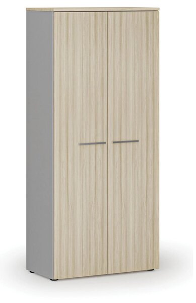 Šatní skříň s výsuvem PRIMO GRAY, 800 x 420 x 1781 mm, šedá/dub přírodní