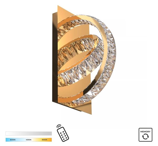 Zuma Line MX3274-2-3GT LED nástěnné svítidlo TULA | 18W integrovaný LED zdroj | 2700-6000K
