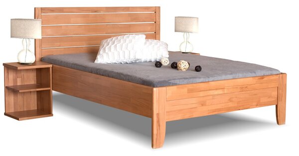 Zvýšená postel jednolůžko z masivu Erin 1, masiv buk, 120x200