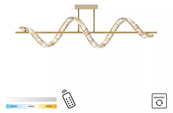 Zuma Line MX3170-1-3GT LED přisazené stropní svítidlo ATHESA | 26W integrovaný LED zdroj | 2700-6000K