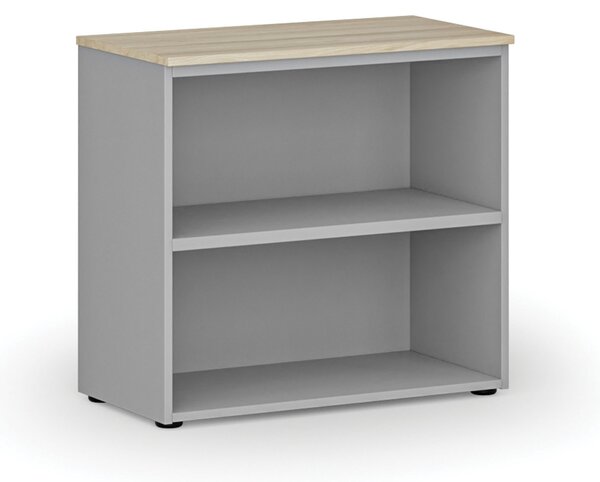 Kancelářský regál PRIMO GRAY, 800 x 420 x 740 mm, šedá/dub přírodní