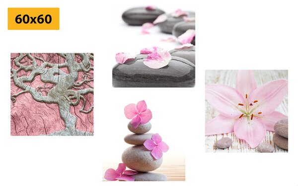 Set obrazů Feng Shui v jemném provedení