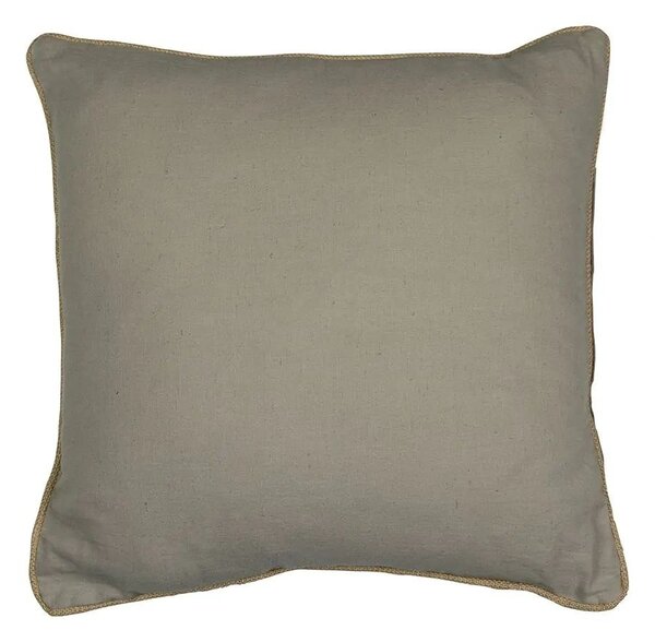 Šedý plátěný polštář s jutovým lemováním Jutei - 45*15*45 cm - Mars & More