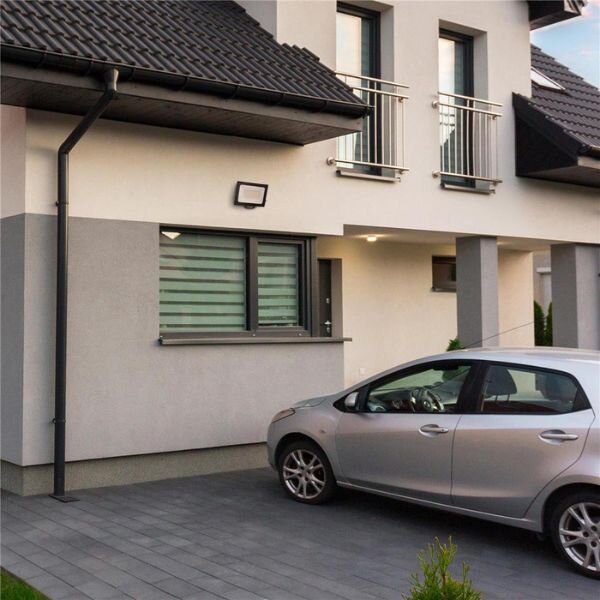 Prémiový ultratenký LED reflektor černý 30W 3000lm, denní, s přípravou na čidlo, 3 roky
