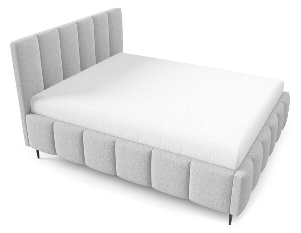 Manželská čalouněná postel 140x200 SERAFINA LEG - světle šedá