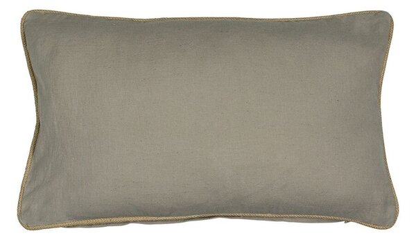 Šedý plátěný polštář s jutovým lemováním Jutei - 30*15*50cm - Mars & More