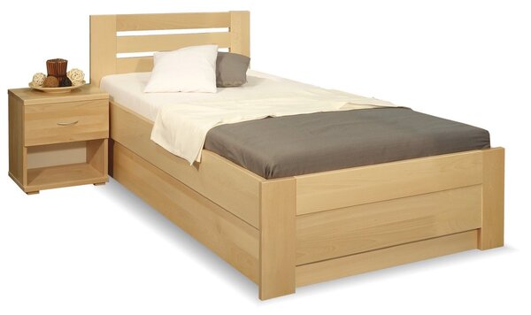 Postel s úložným prostorem Rita, 90x200, 80x200, masiv buk