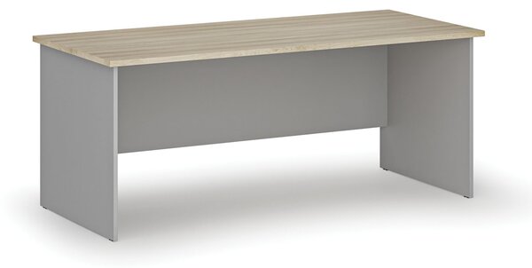 Kancelářský psací stůl PRIMO GRAY, 180x80 cm, šedá/dub přírodní