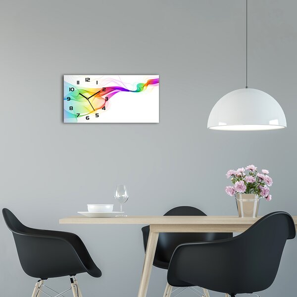 Skleněné hodiny na stěnu Barevná abstrakce pl_zsp_60x30_f_61042028