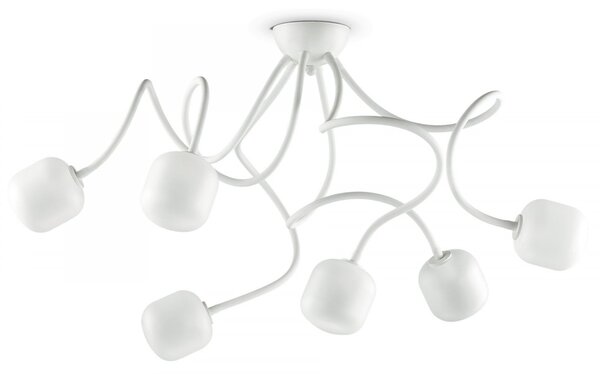 Ideal Lux 174921 přisazené stropní svítidlo Octopus Bianco 6x28W|G9 - bílé
