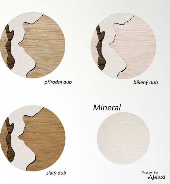 Věšák PLANET - MINERAL Přírodní dub 5 cm