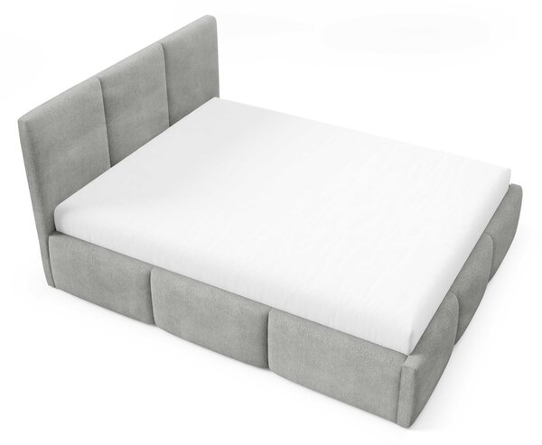 Manželská postel 140x200 VIONA s úložným prostorem - šedá
