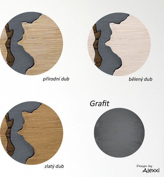 Věšák PLANET - GRAFIT 5 cm Zlatý dub