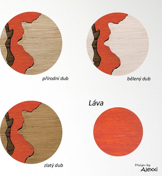 Věšák PLANET - LÁVA Přírodní dub 5 cm