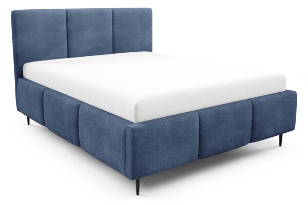 Manželská postel 140x200 VIONA LEG s úložným prostorem - modrá