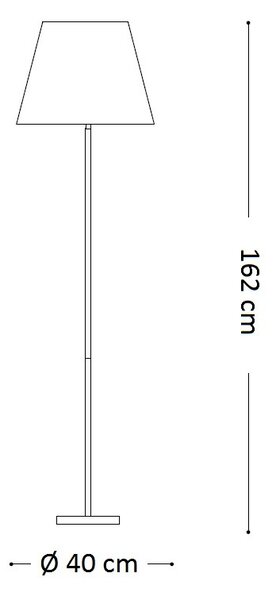 Ideal Lux 161716 stojací lampa Nordik 1x60W|E27 - černá