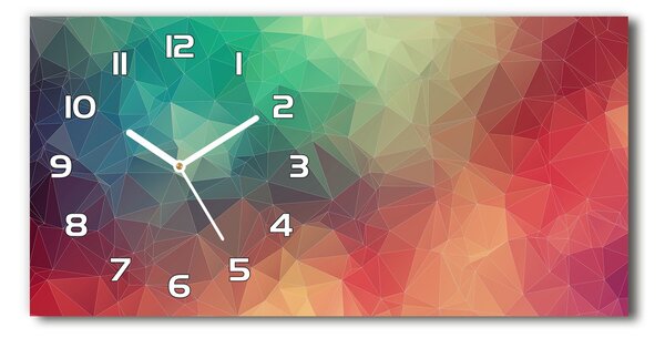 Skleněné hodiny na stěnu Geometrické pozadí pl_zsp_60x30_f_63890585