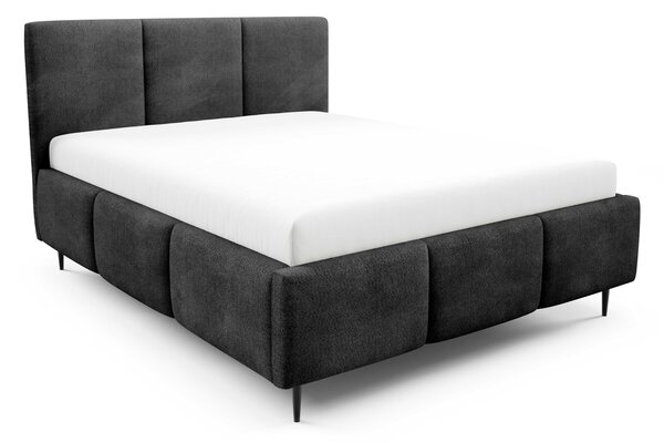 Manželská postel 140x200 VIONA LEG s úložným prostorem - černá