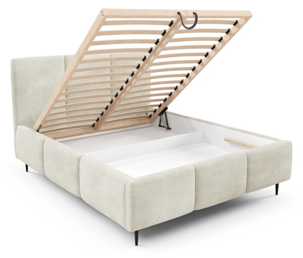 Manželská postel 140x200 VIONA LEG s úložným prostorem - ecru 1