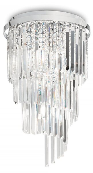 Ideal Lux 168920 přisazené stropní svítidlo Carlton 8x40W|E14 - chrom, čirá