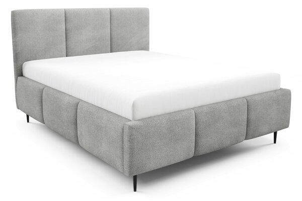 Manželská postel 140x200 VIONA LEG s úložným prostorem - šedá