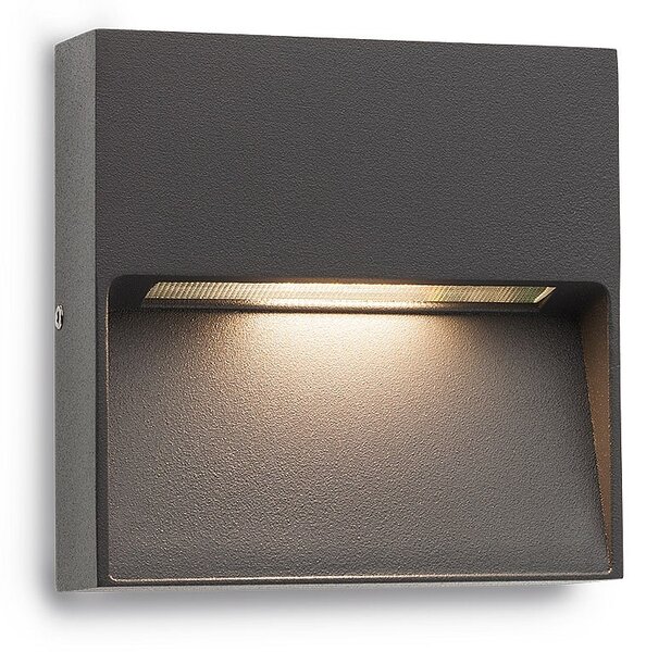 Redo 9151 LED venkovní nástěnné orientační svítidlo Even 1x3W | 160lm | 3000K | IP54 - tmavě šedá