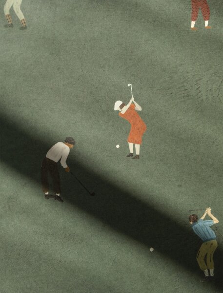 Fine Little Day Plakát Golfers - 50 x 40 cm FLD213