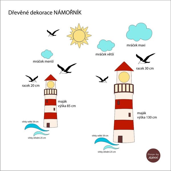 Racek - dekorace na zeď 15 cm Pravostranné
