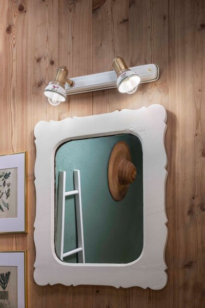 Ferroluce Nástěnné retro svítidlo SAVONA, d. 41 cm, 2xE14