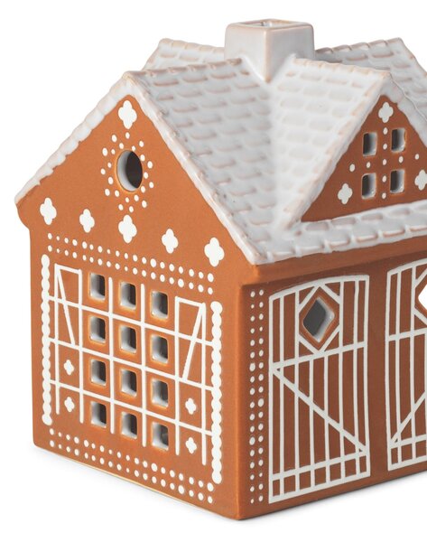 Porcelánový svícen Gingerbread Lighthouse 11,5 cm