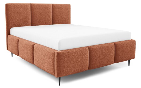 Manželská postel 140x200 VIONA LEG s úložným prostorem - korálová