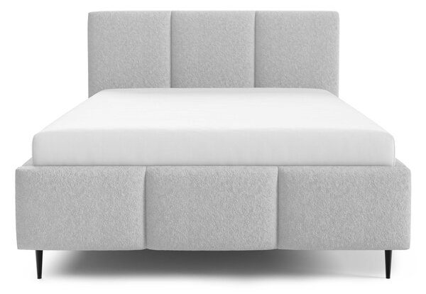 Manželská postel 140x200 VIONA LEG s úložným prostorem - světle šedá