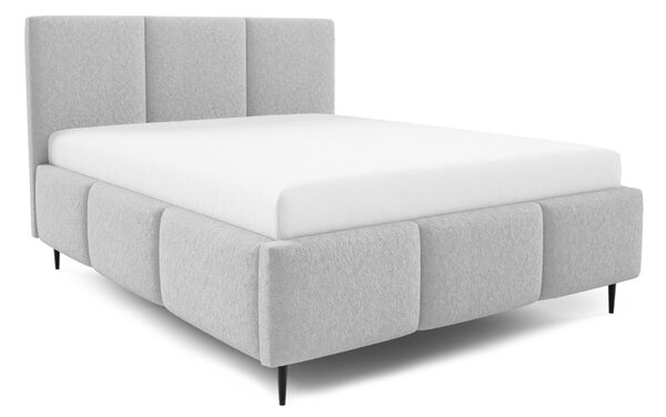 Manželská postel 140x200 VIONA LEG s úložným prostorem - světle šedá