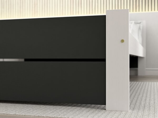 Postel IKAROS DOUBLE 160 x 200 cm, antracit/bílá