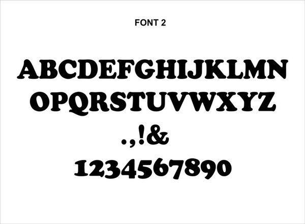 Dřevěná písmenka / čísla - barevná 5 cm Font 1