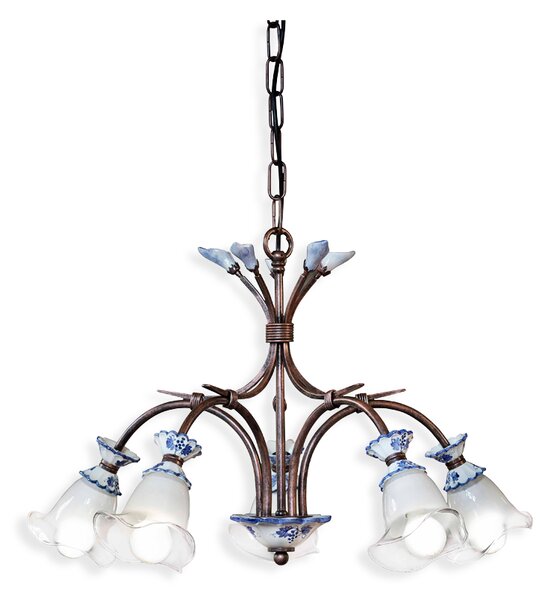 Ferroluce Závěsné svítidlo VINCENZA, ∅ 60 cm, 5xE14